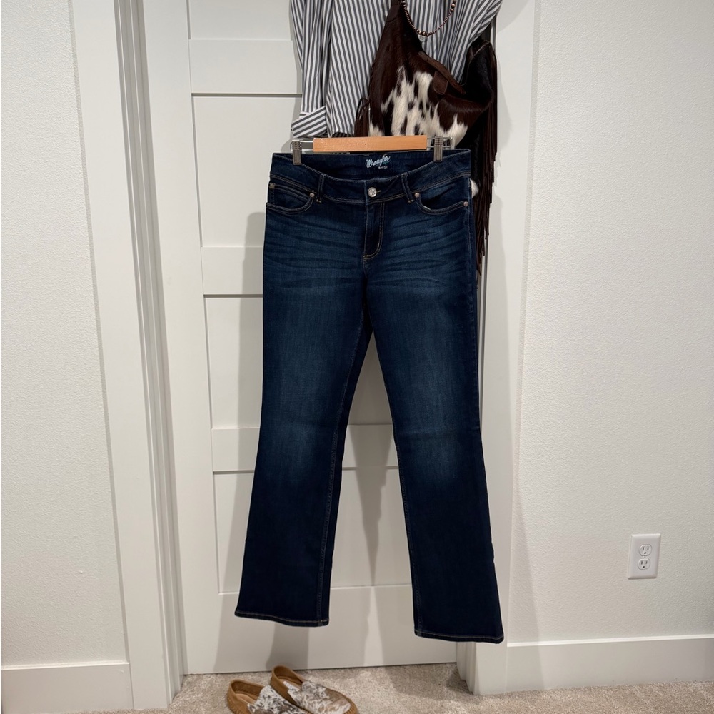 Wrangler Dark Blue Boot Cut Jeans for Women